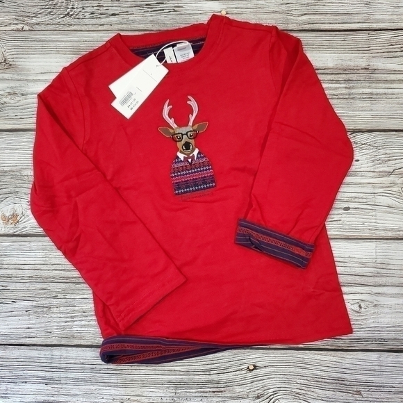 Janie and Jack Reversible Holiday Top Size 5 NWT - Picture 1 of 5